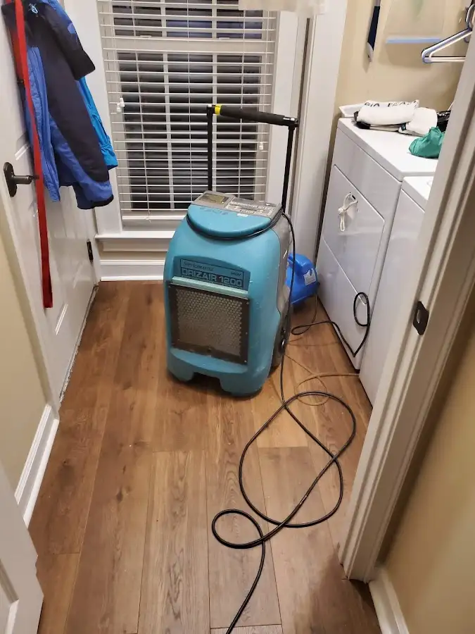 Commercial dehumidifier deployed for Flood Damage Cleanup in Blacklick Estates